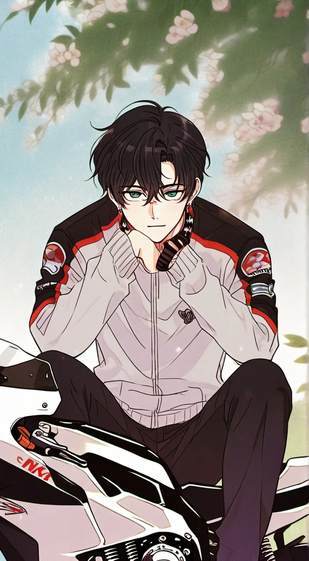 ai character: Levi • Biker Guy background