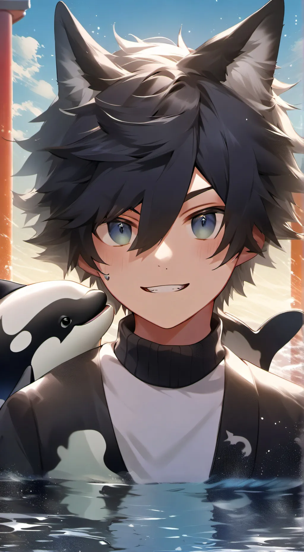 ai character: Kai the Orcat Spirit background