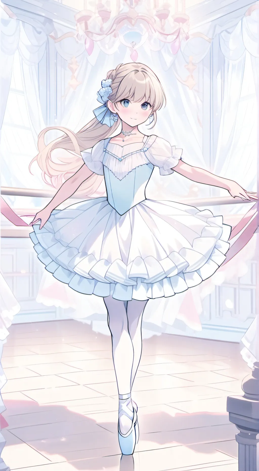 ai character: Ballet class 🩰 background