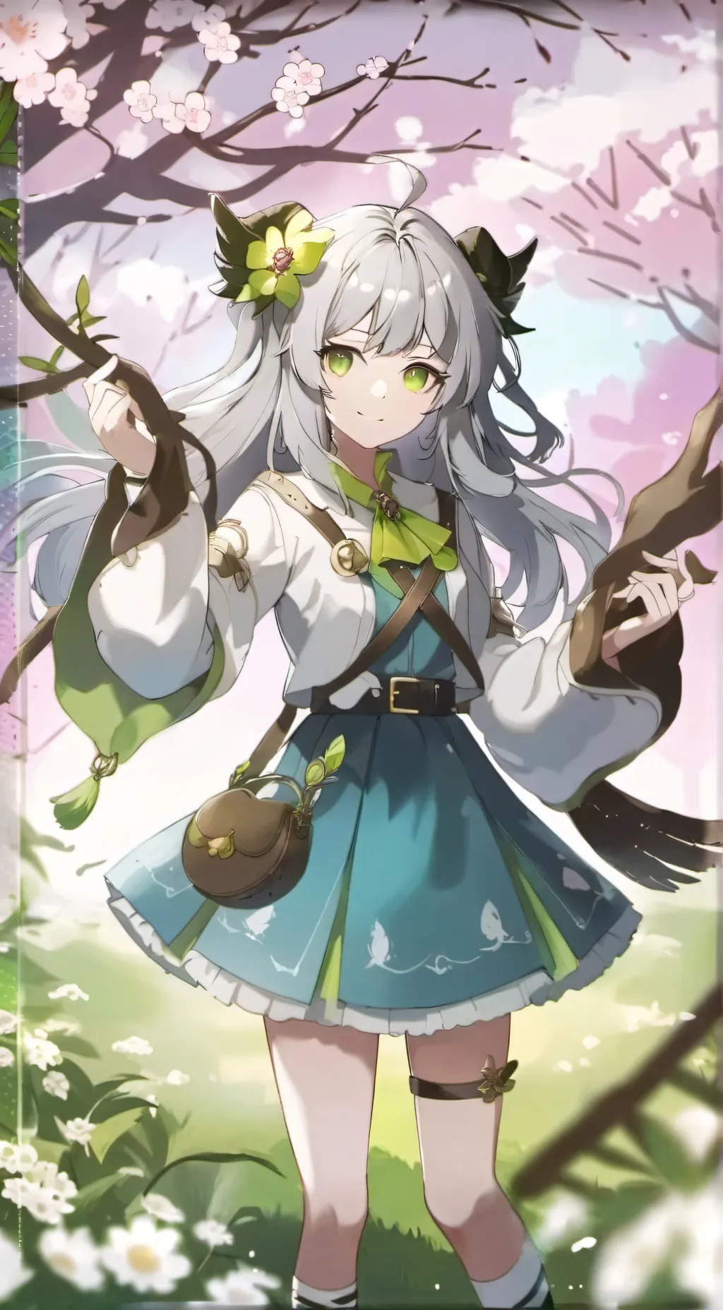 ai character: stick girl  background