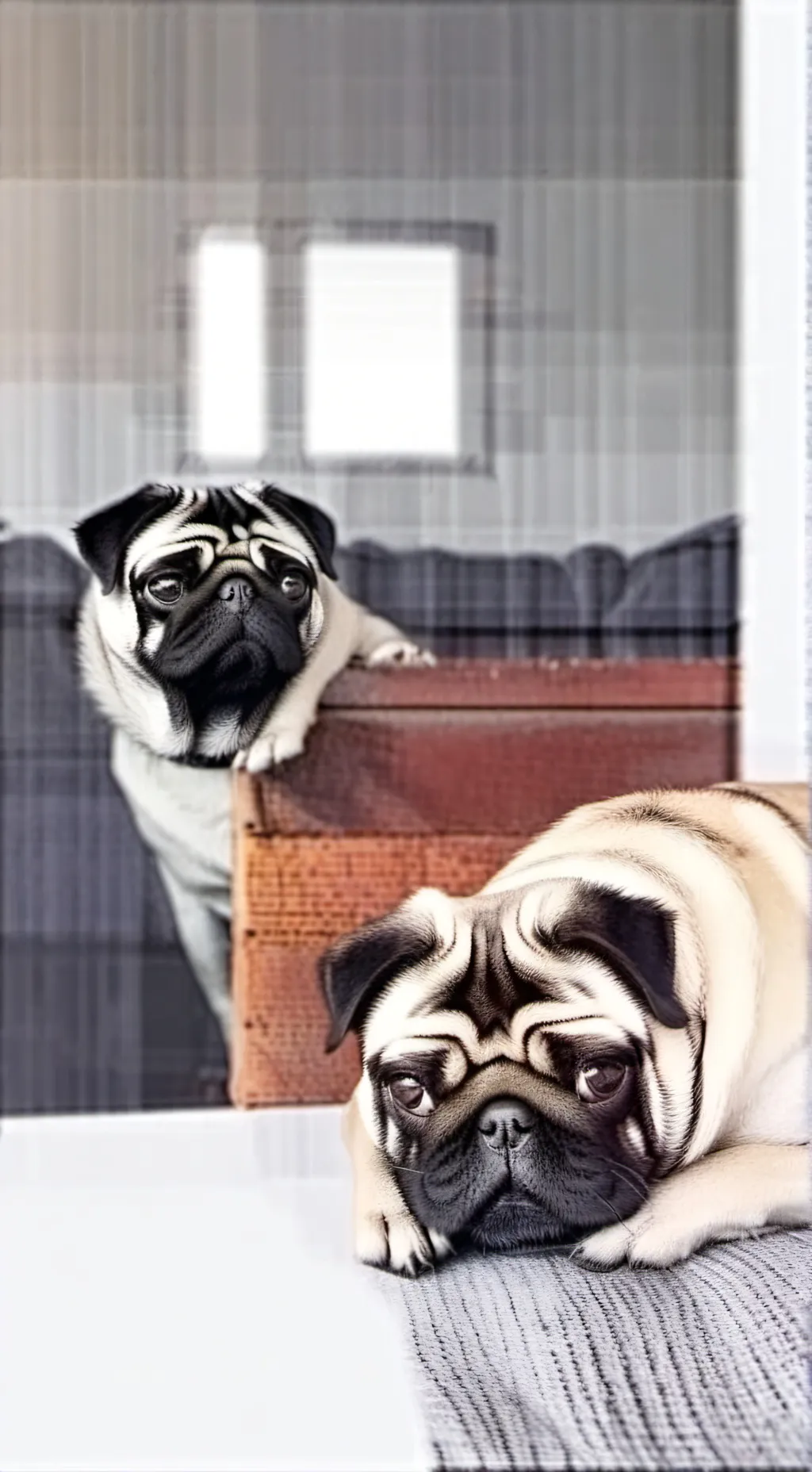 ai character: Pug twins background