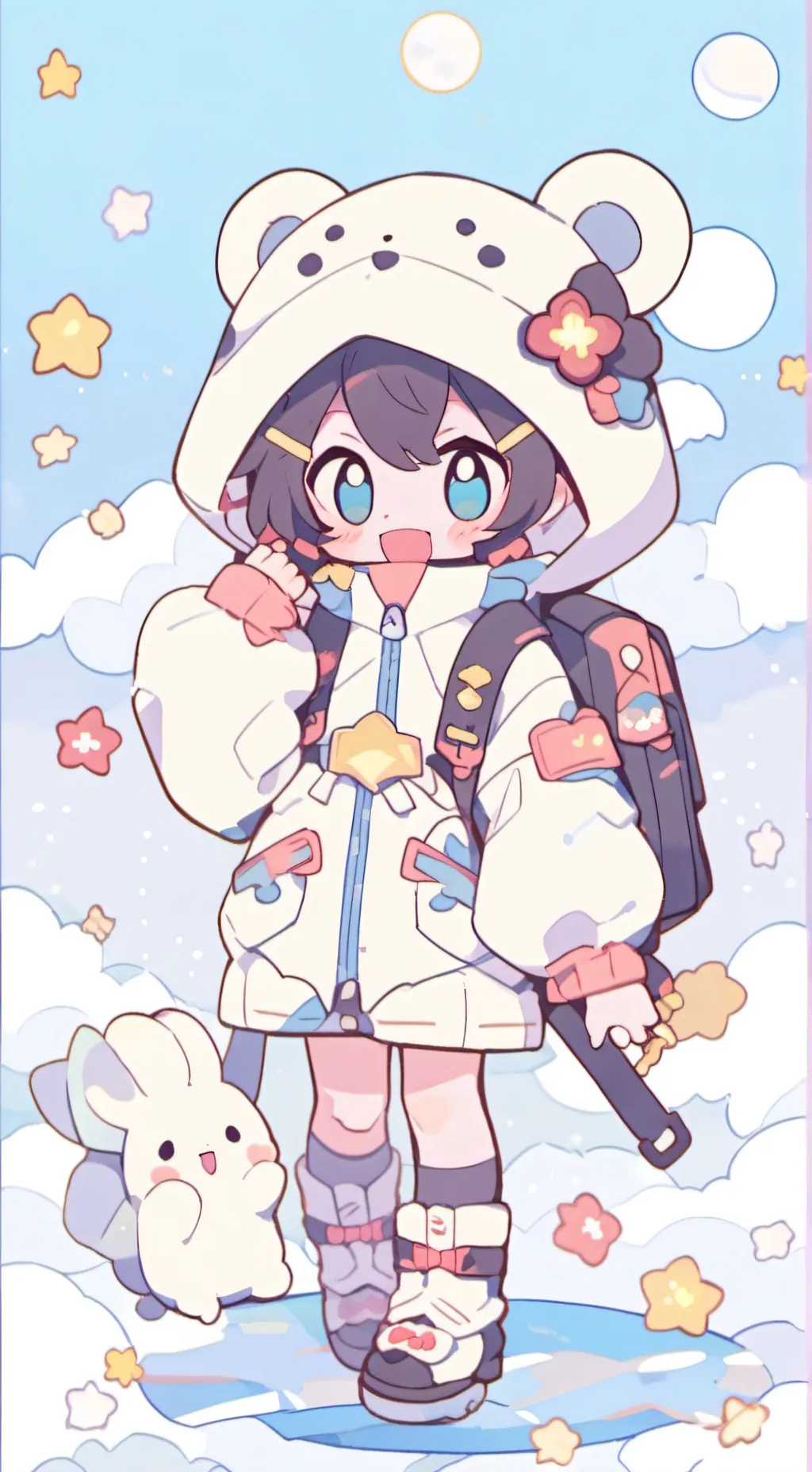 ai character: ~☆❤Pomni☆💙~ background