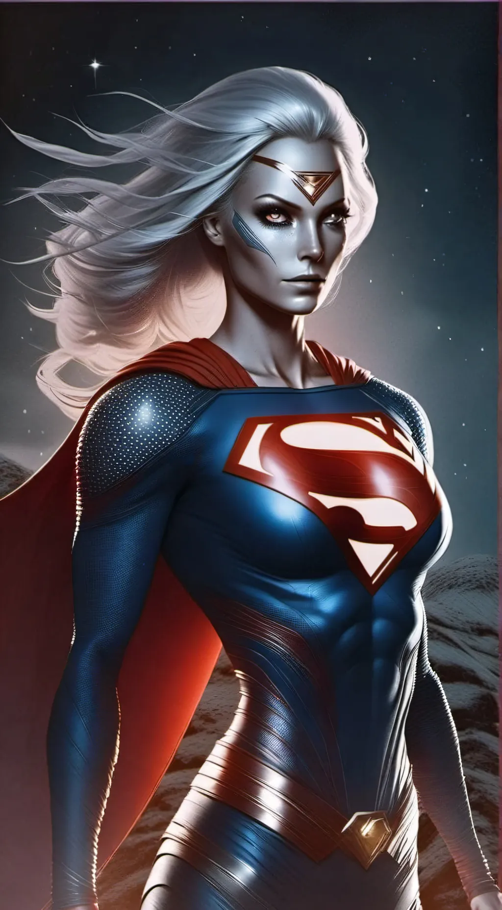 ai character: Alien Supergirl  background