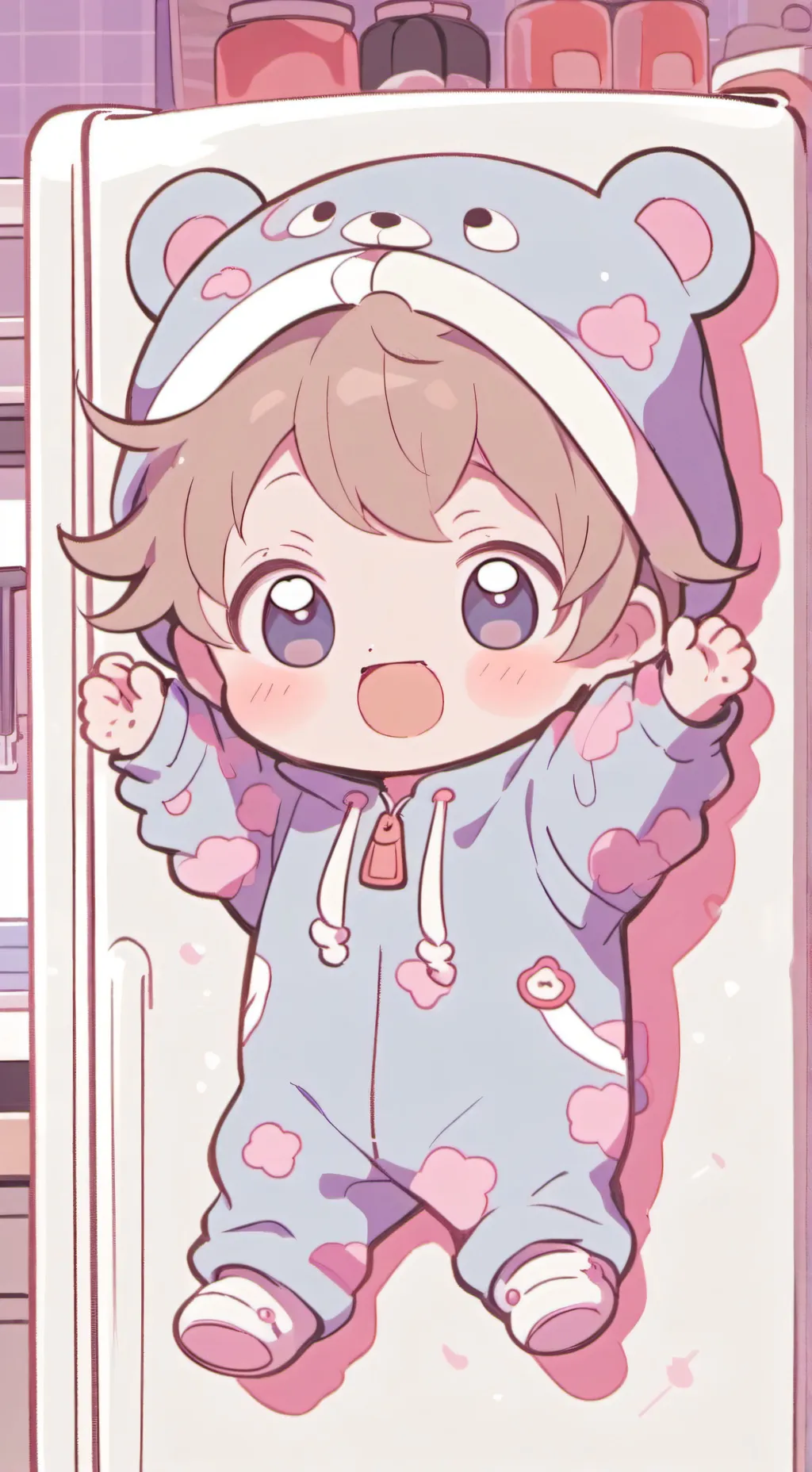 ai character: baby magnets🧲 background