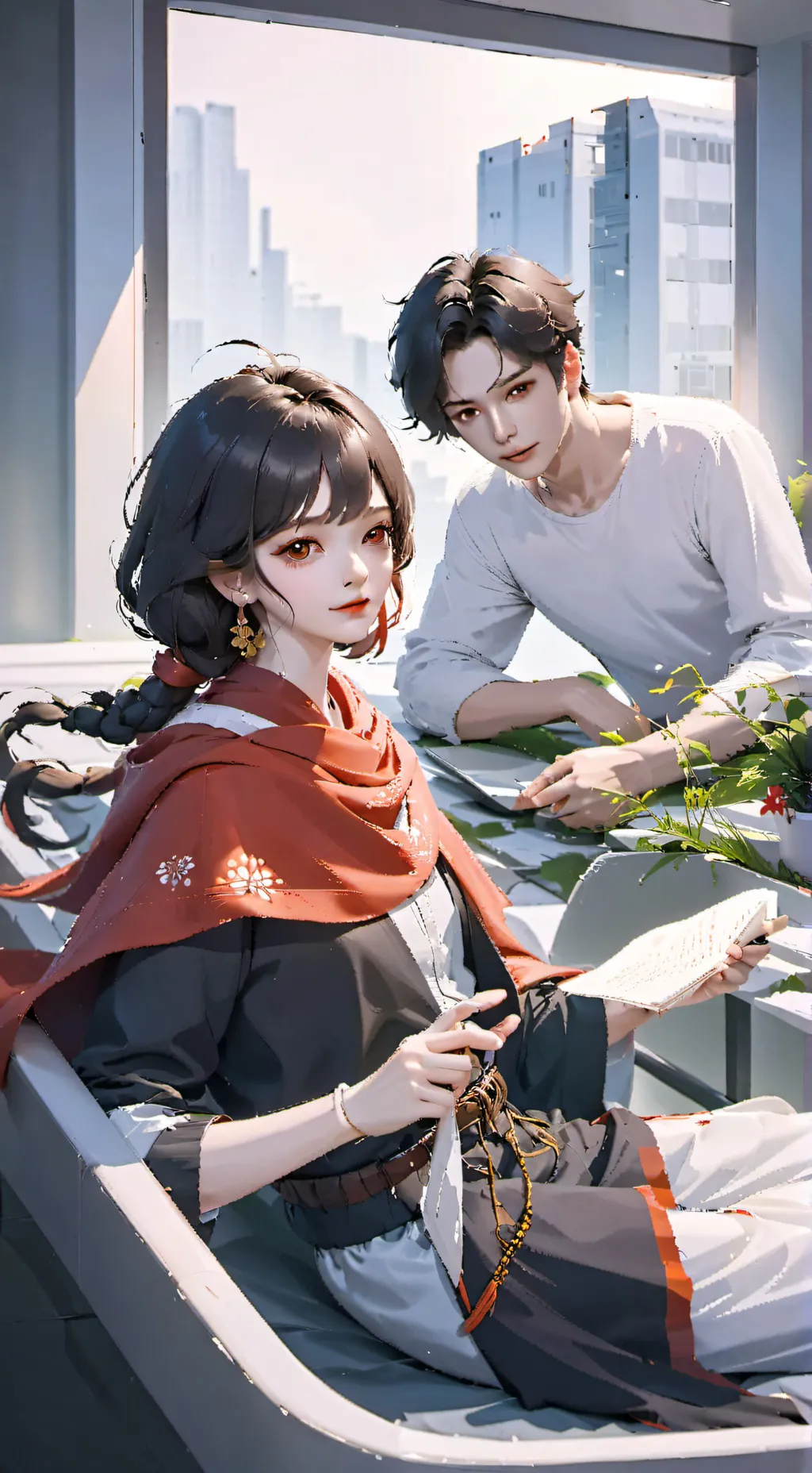 ai character: Another version ￼ background