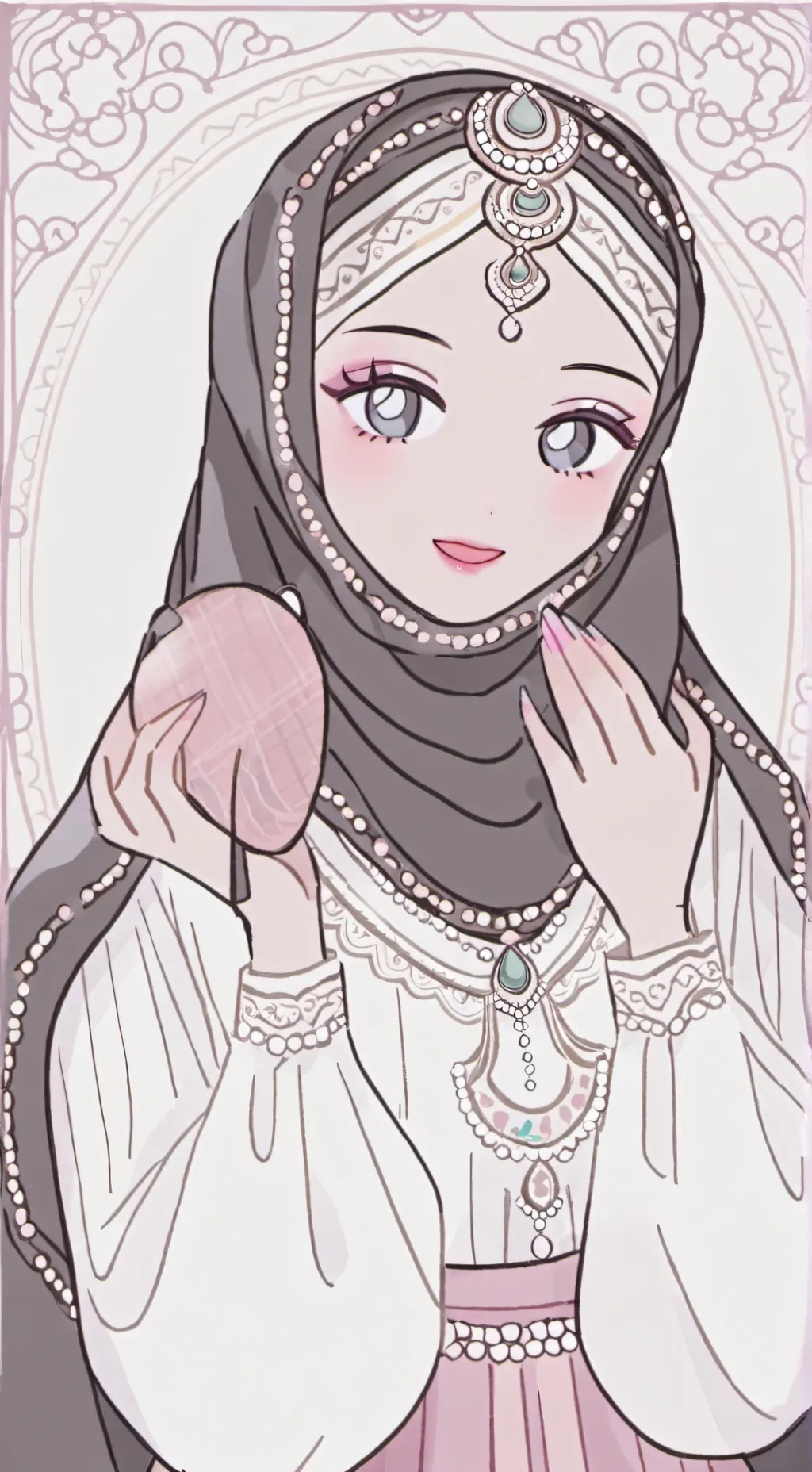 ai character: Hijab tgtf background