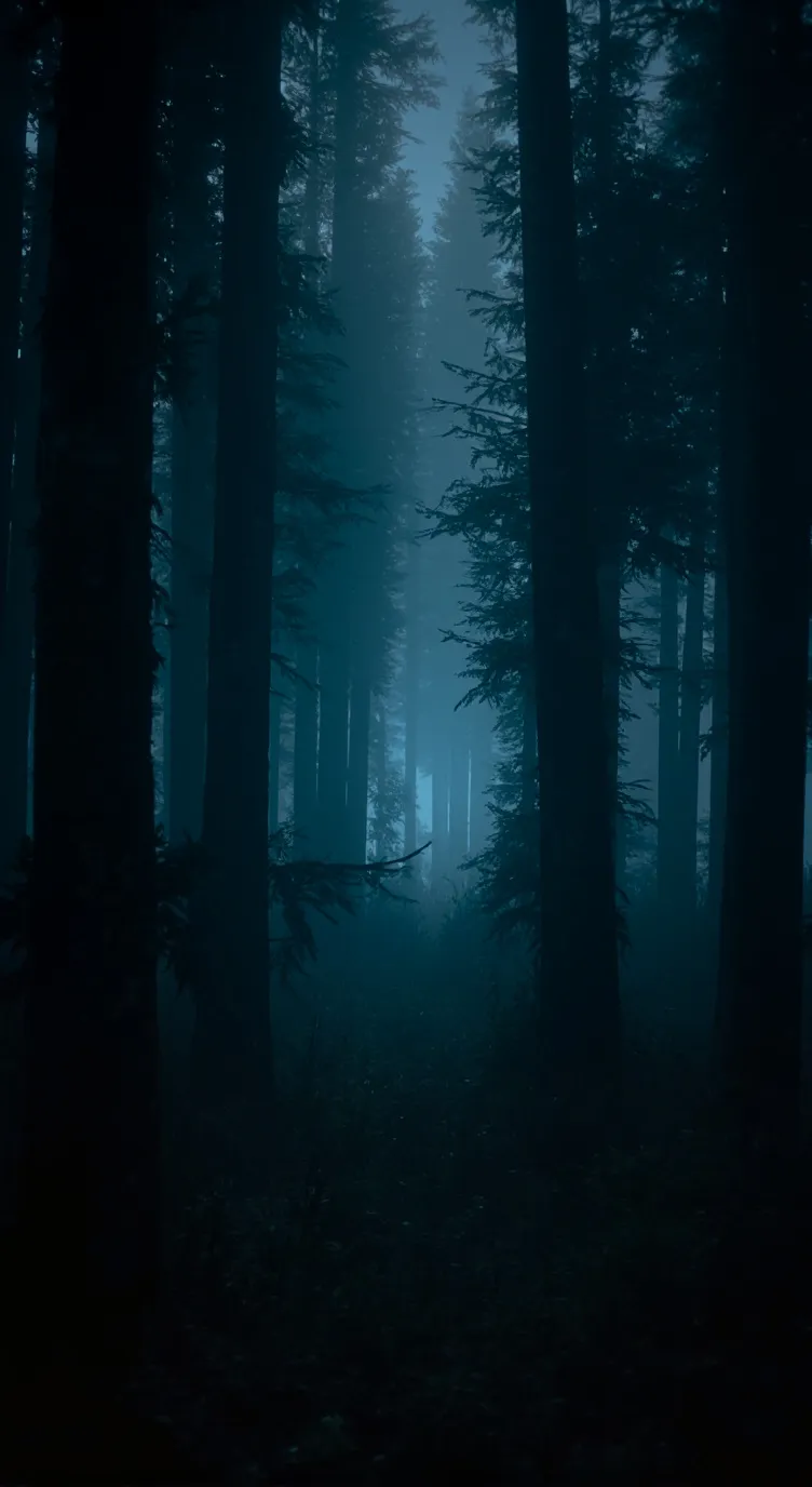 ai character: Scary Forest background