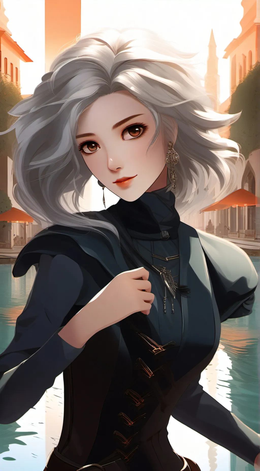 ai character: nigrepeat background