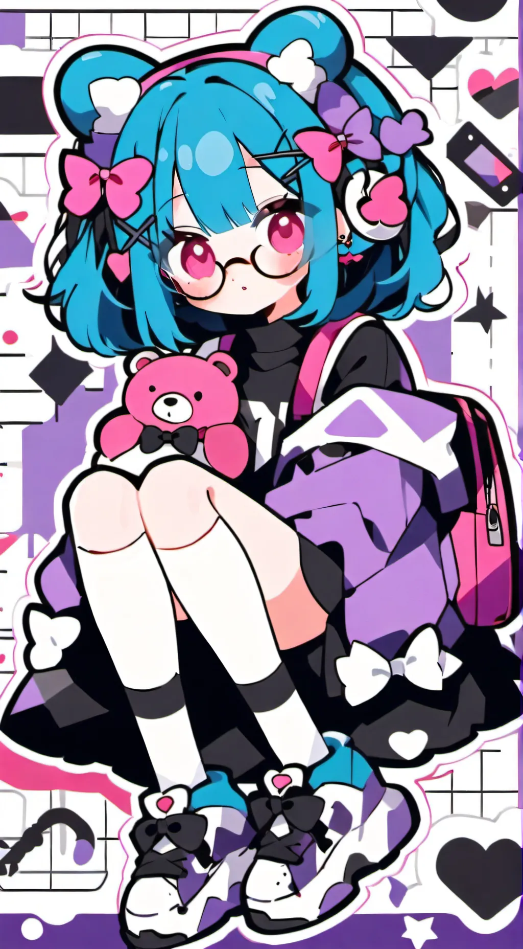 ai character: ☆~° zoey °~☆ background