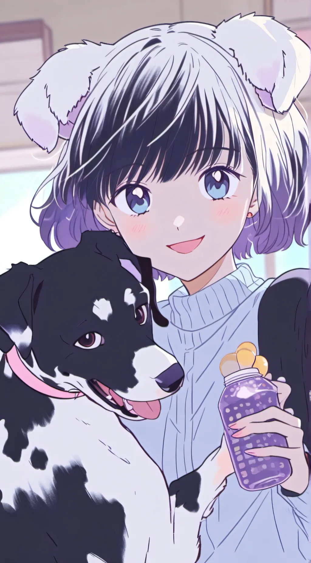 ai character: Luna the Dalmatian Spirit background