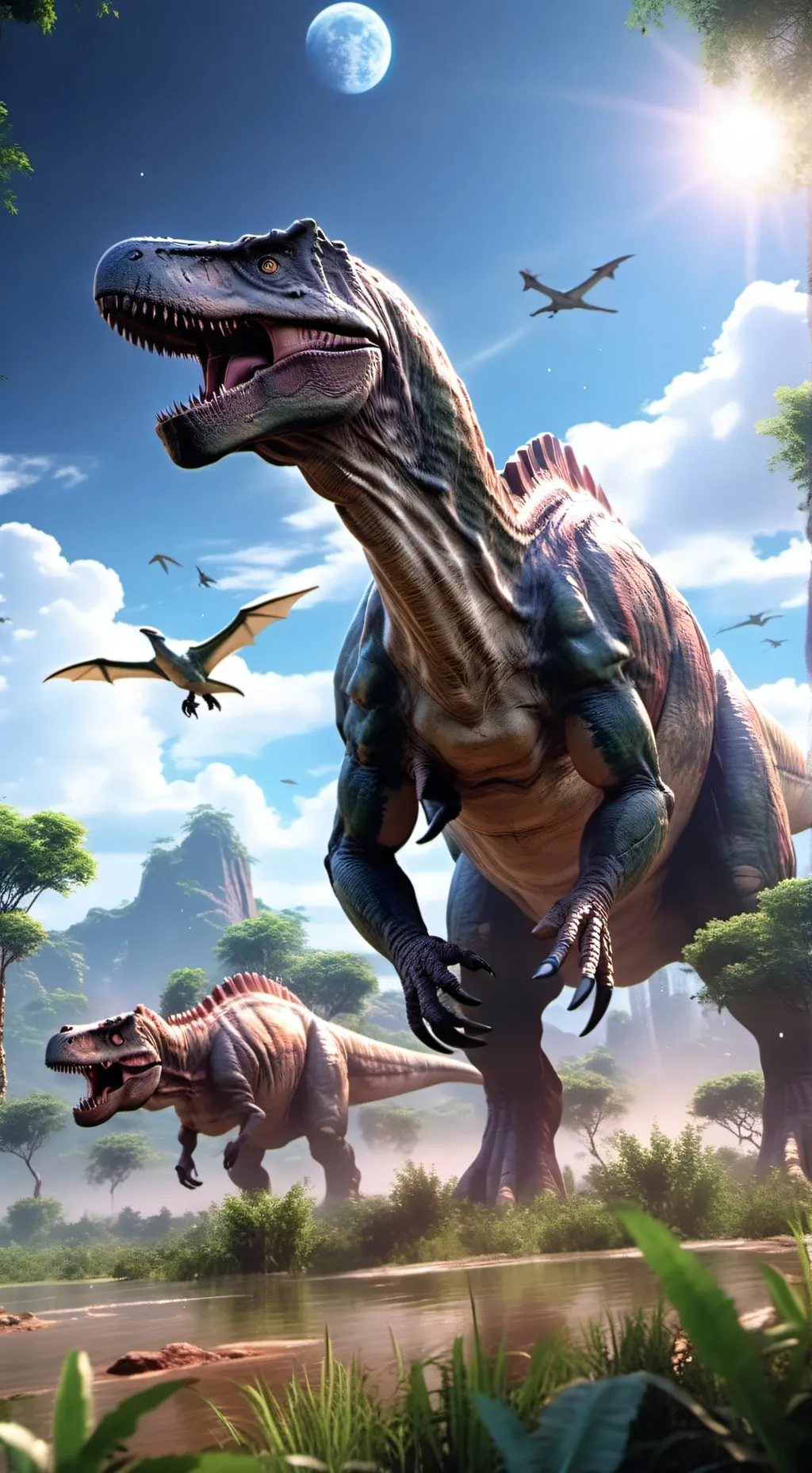 ai character: Jurrasic Tour background