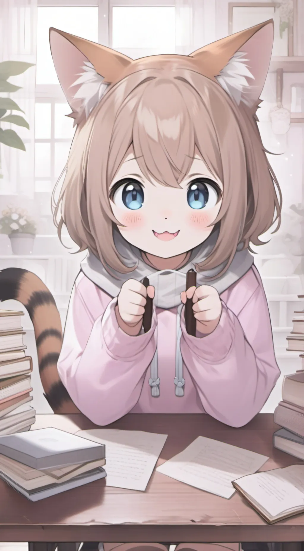 ai character: Rusty Feline Spirit background