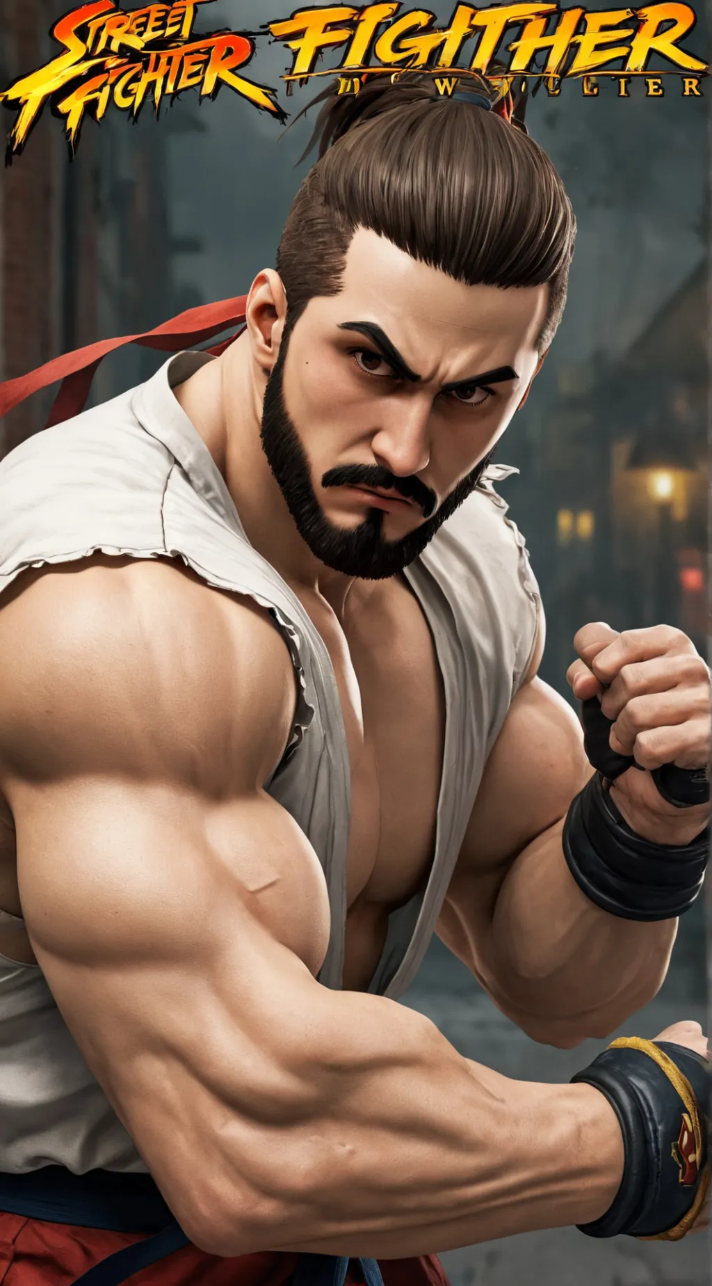 ai character: 💪💪 background