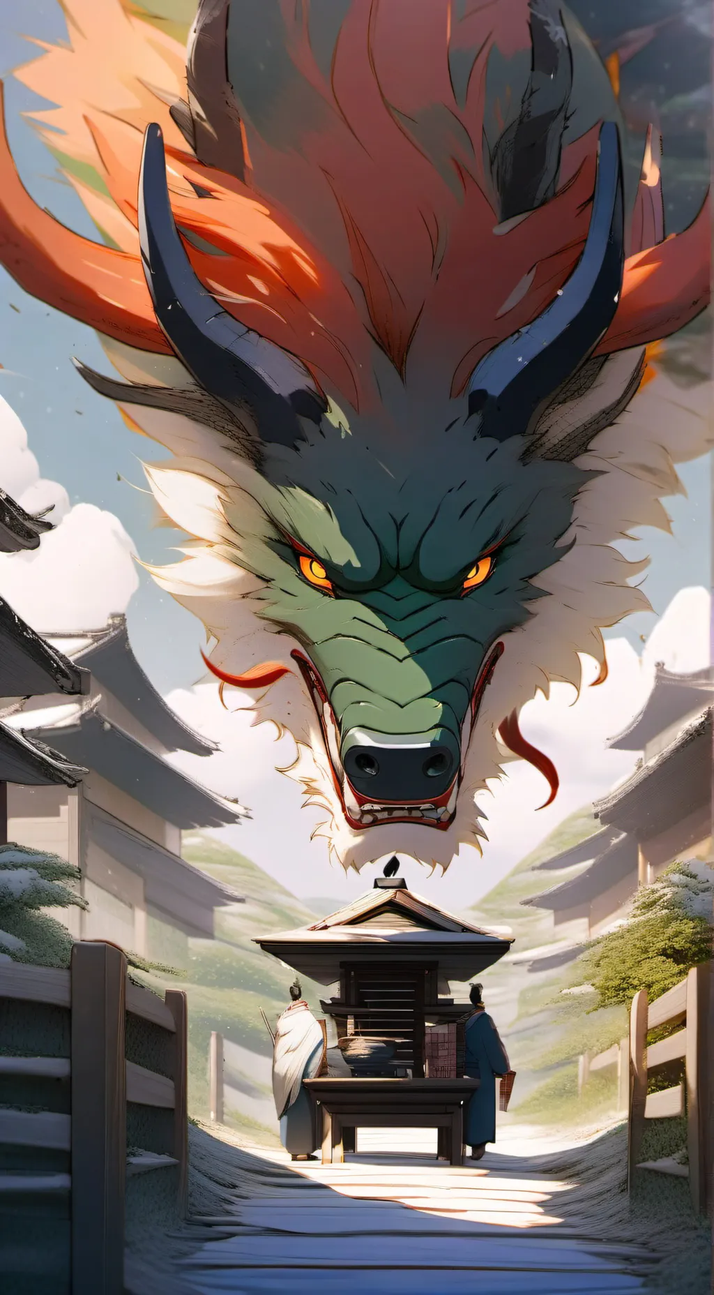 ai character: sick tanjiro  background