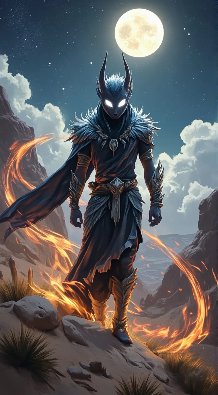 ai character: Tokala~Skinwalker background