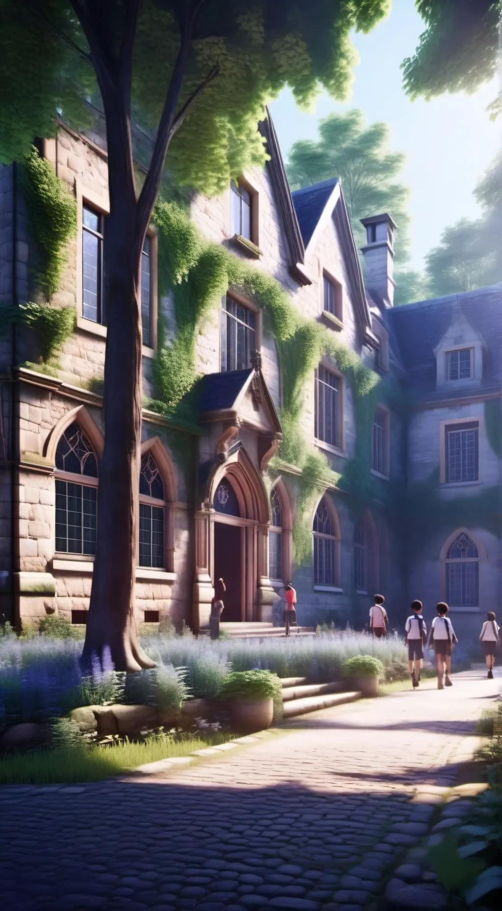 ai character: ]1-A x Ur School[ background