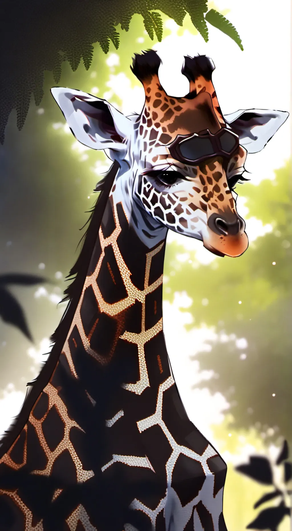 ai character: Giraffette Furry Spirit background