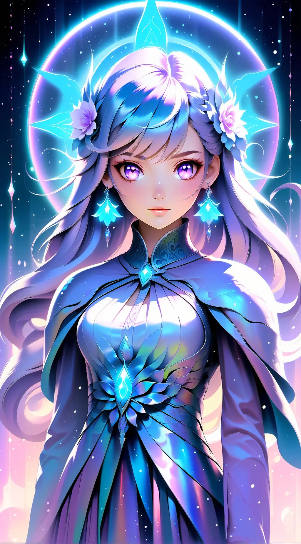 ai character: girl chalange background