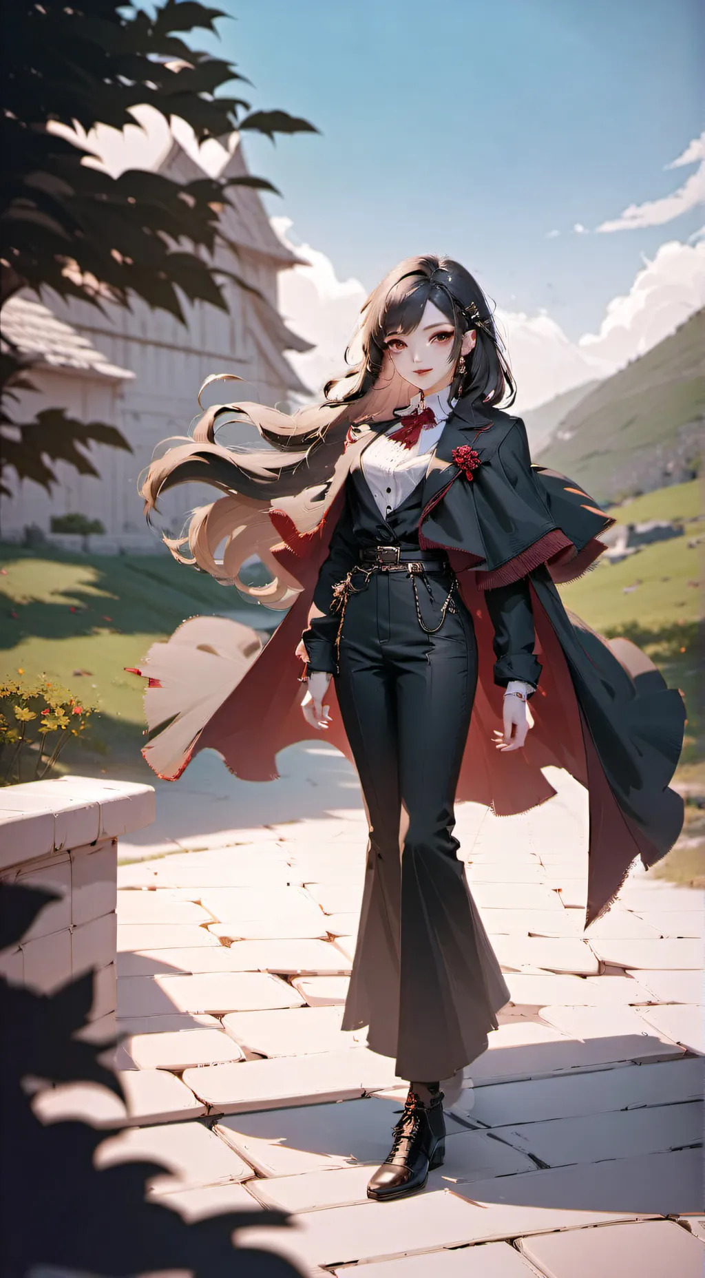 ai character: rose background