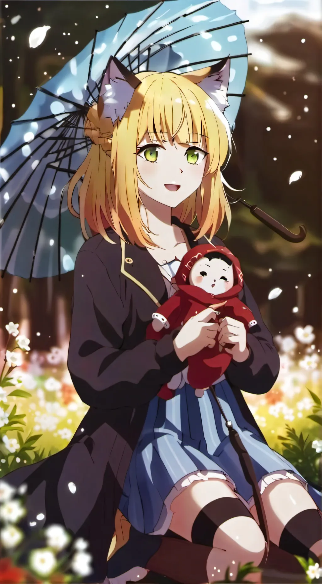 ai character: catgirl background