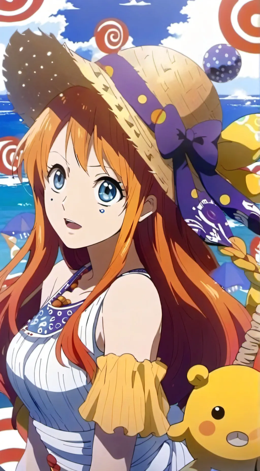 ai character: Nami  background