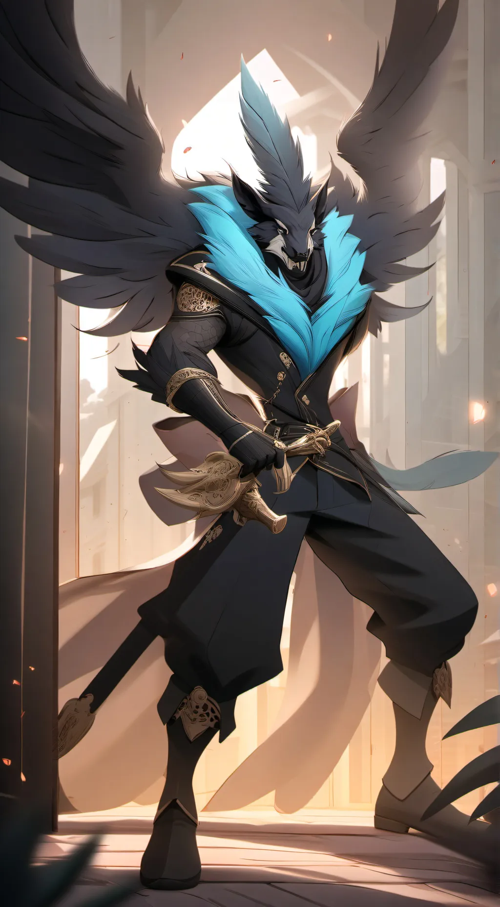 ai character: ugly furry background