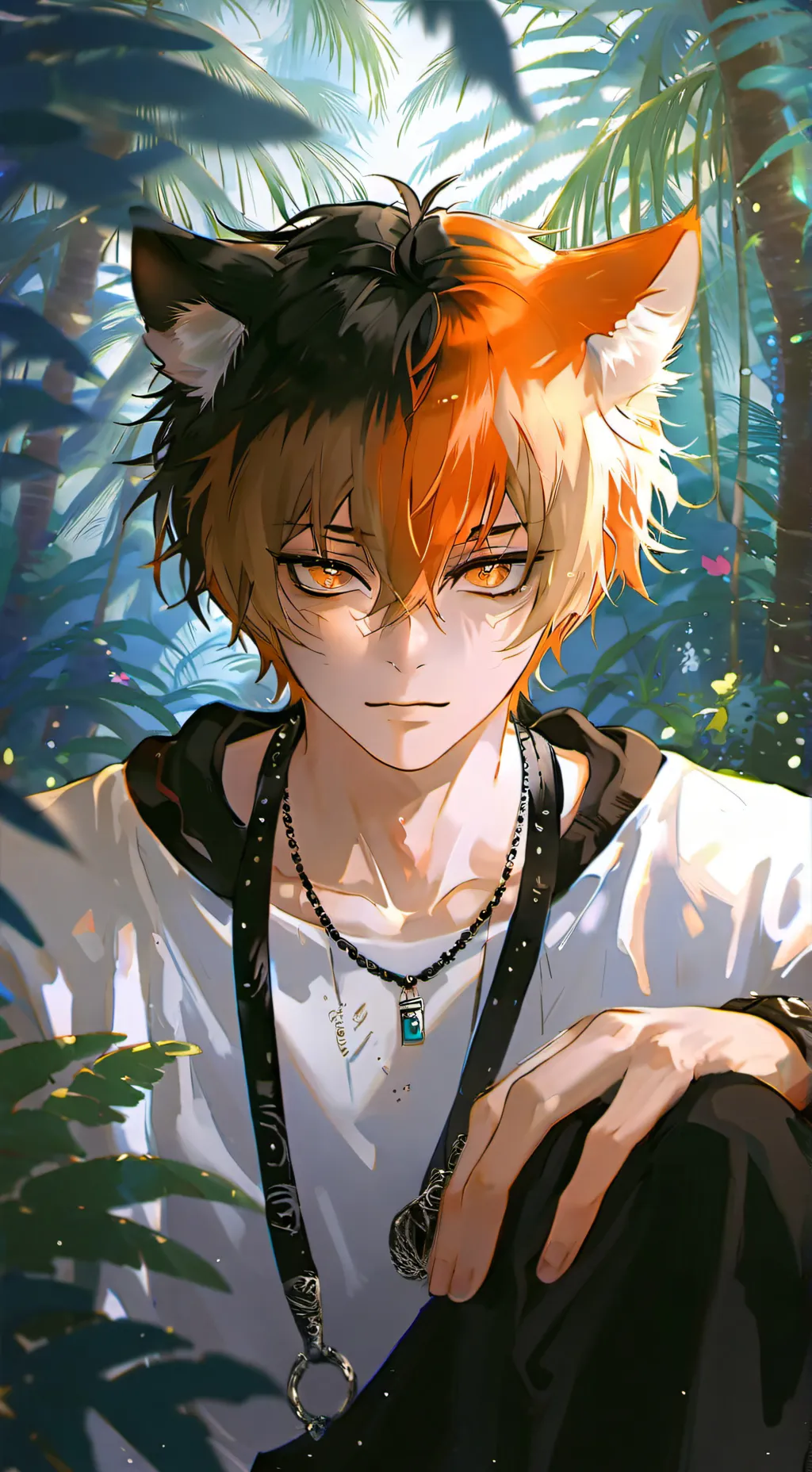 ai character: Tiger-striped Spir background