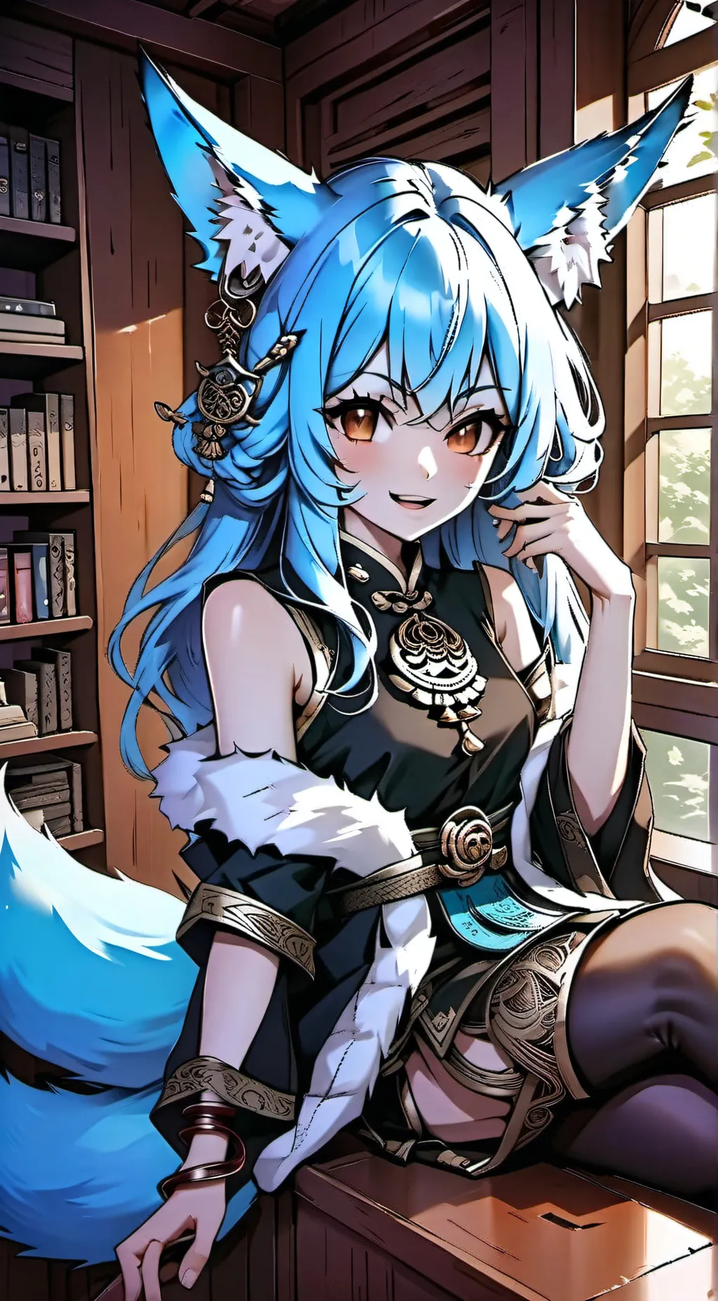 ai character: BlueFox Spirit background