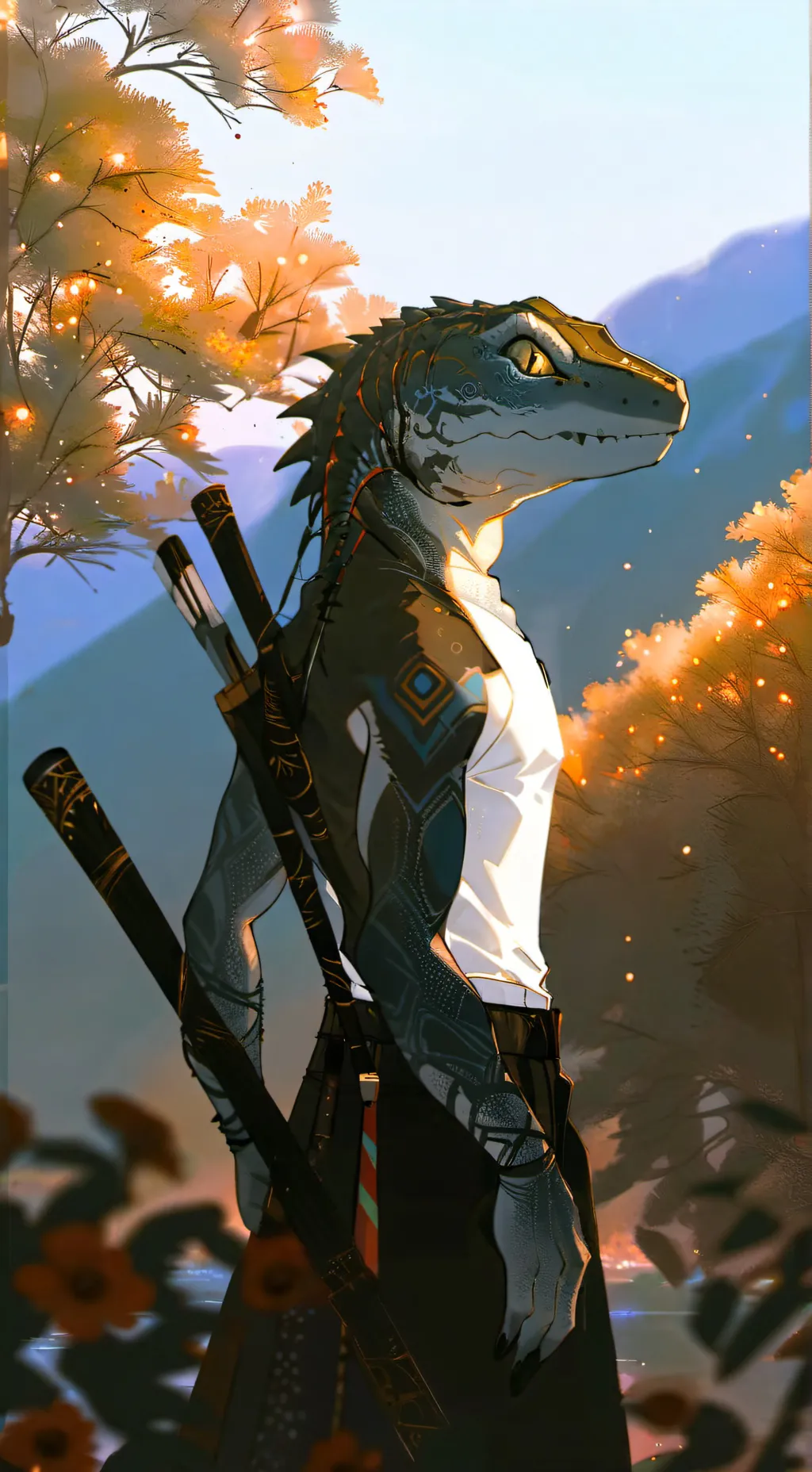 ai character: Mr Lizard  background