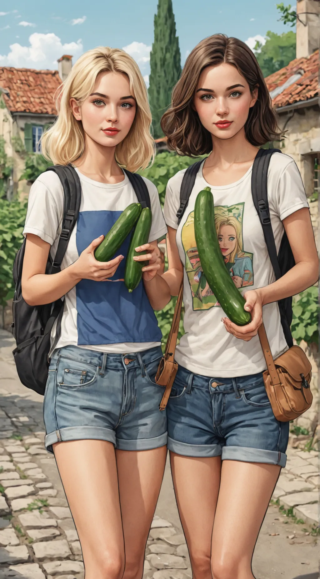 ai character: Stacy and Caroline background