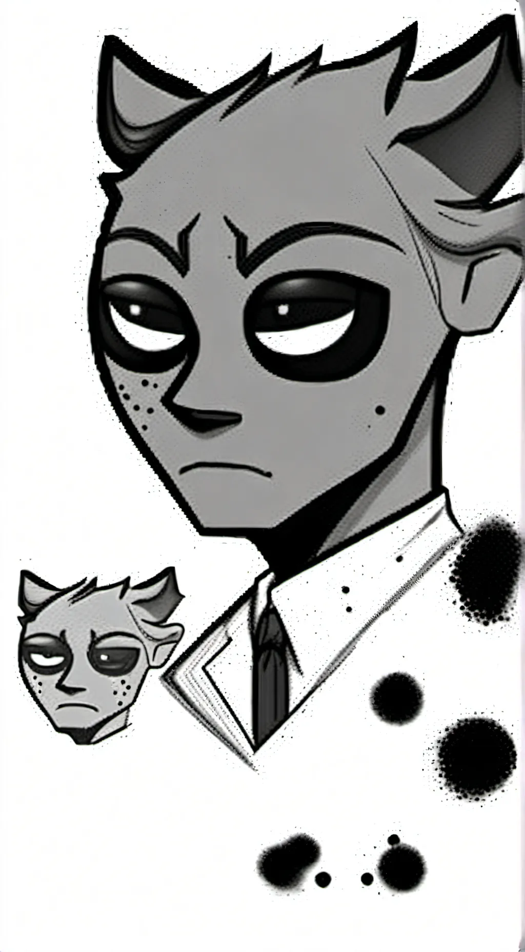 ai character: gray background
