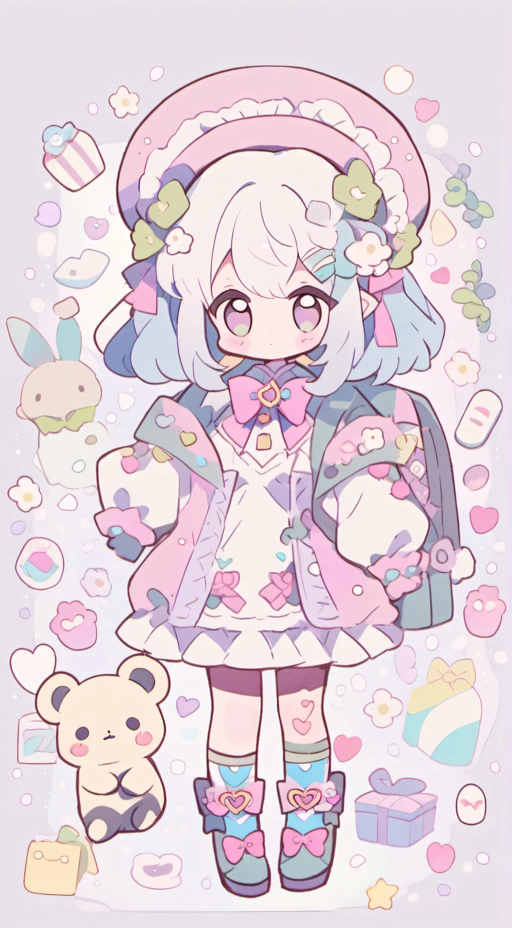 ai character: Luna Cookie background
