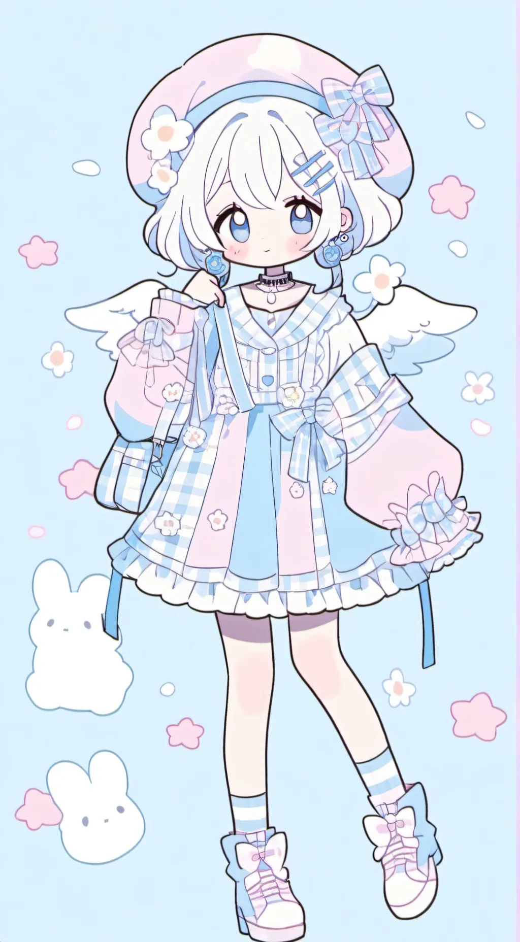 ai character: Twink and kitty  background