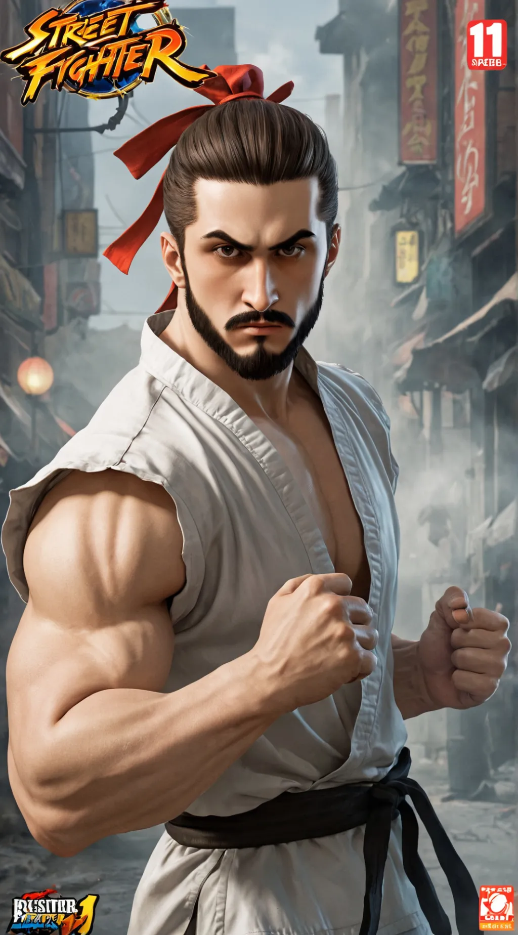 ai character: street fighter  background