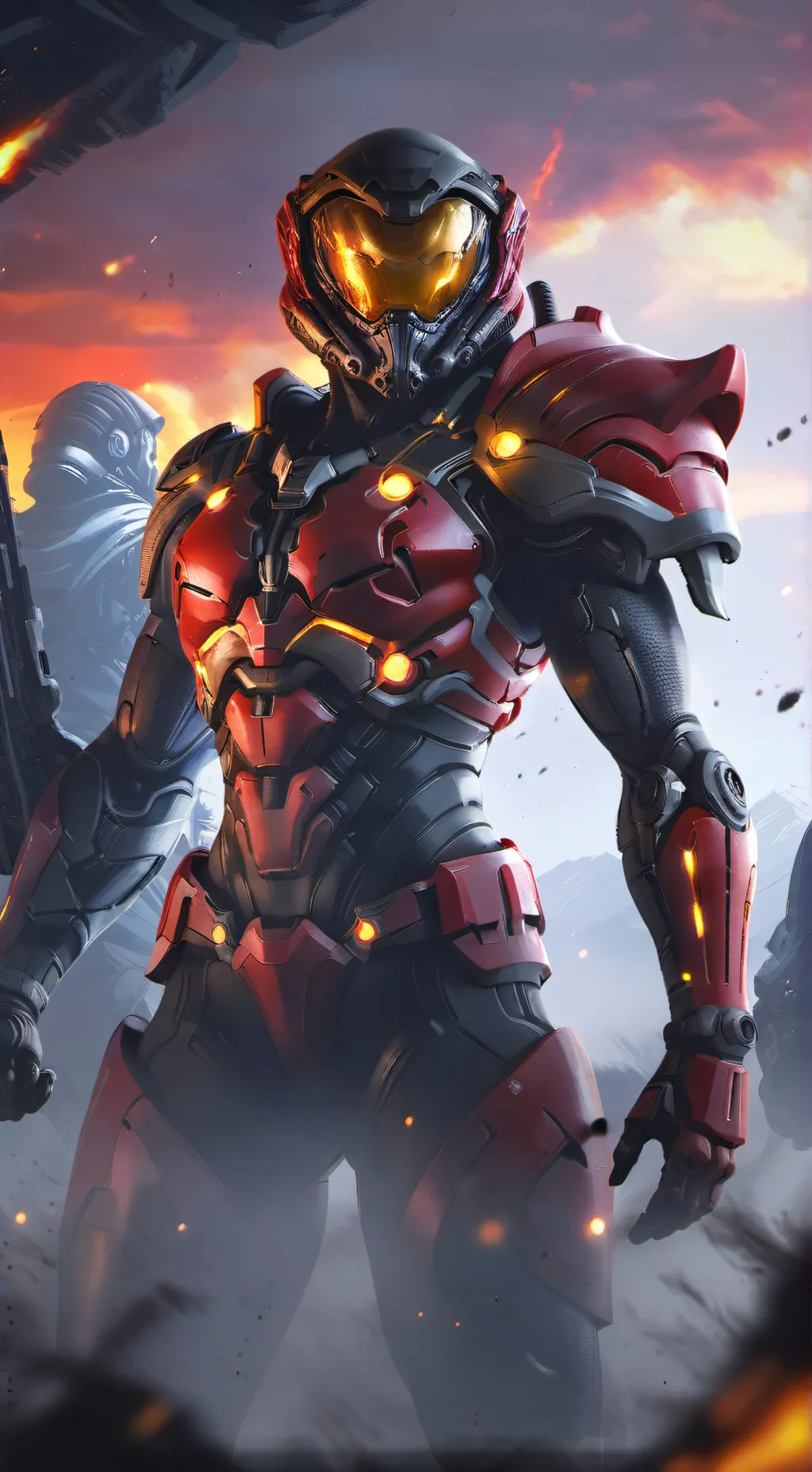 ai character: female doomslayer  background