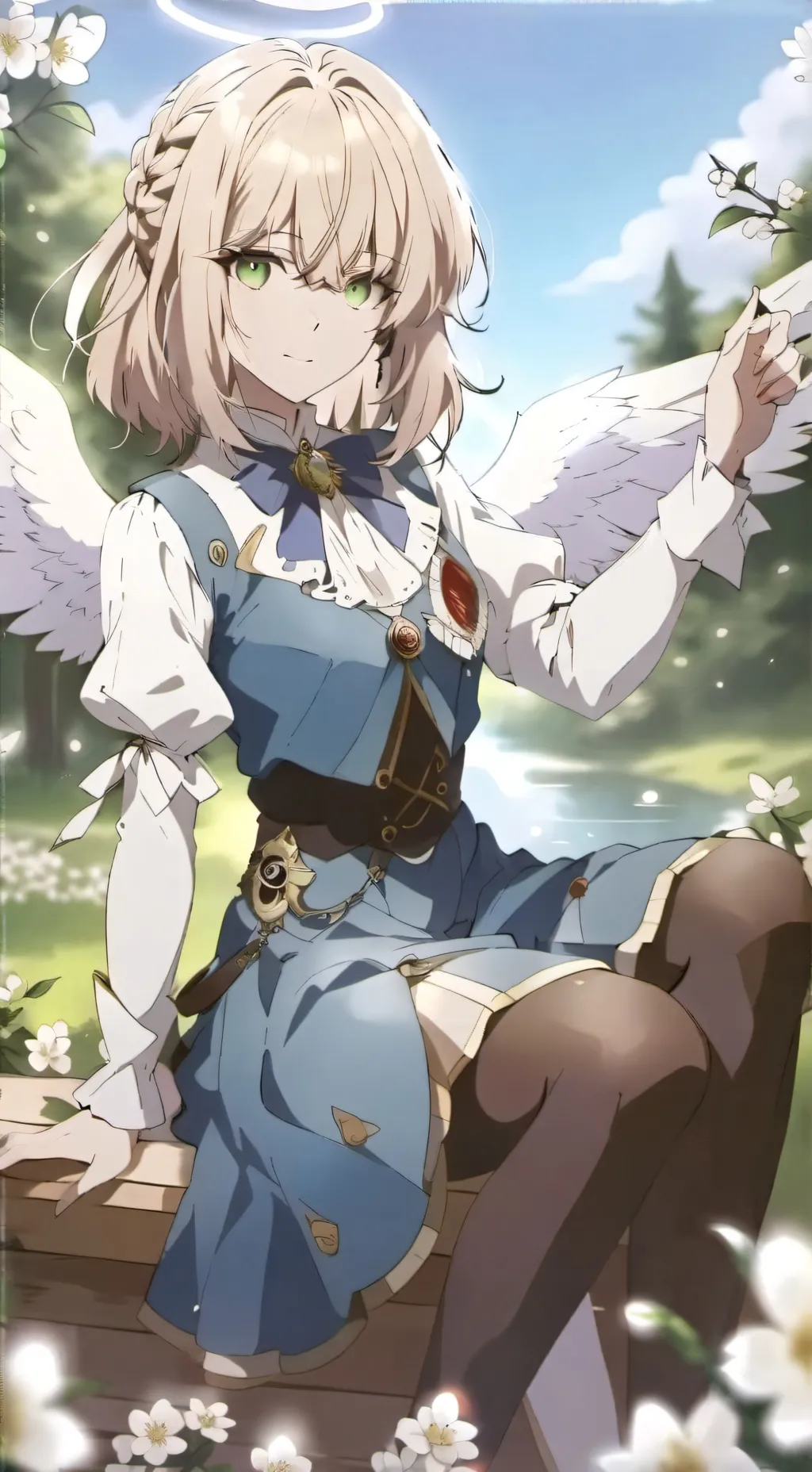 ai character: angel or devil eye background