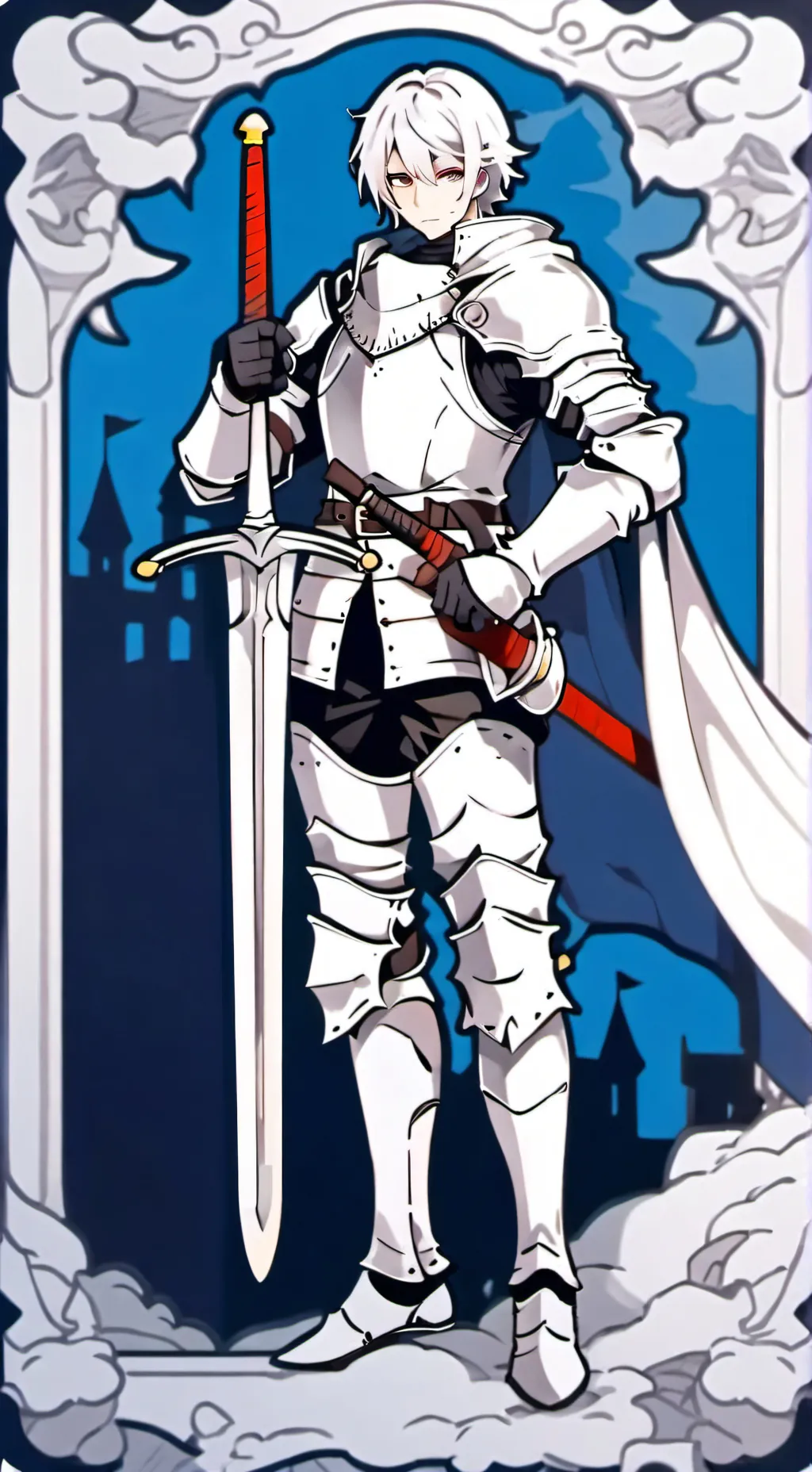 ai character: Silver background