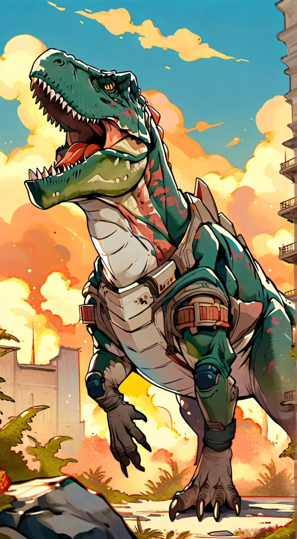 ai character: Tyrannosaurus background