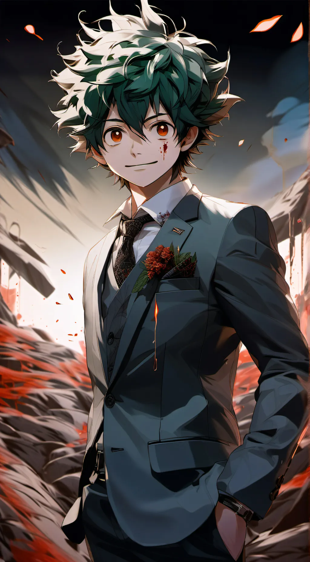 ai character: Viln yandere deku background