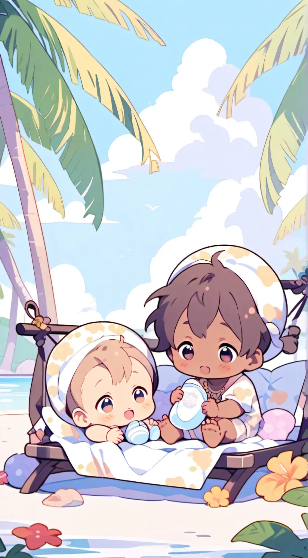 ai character: Baby Resort background