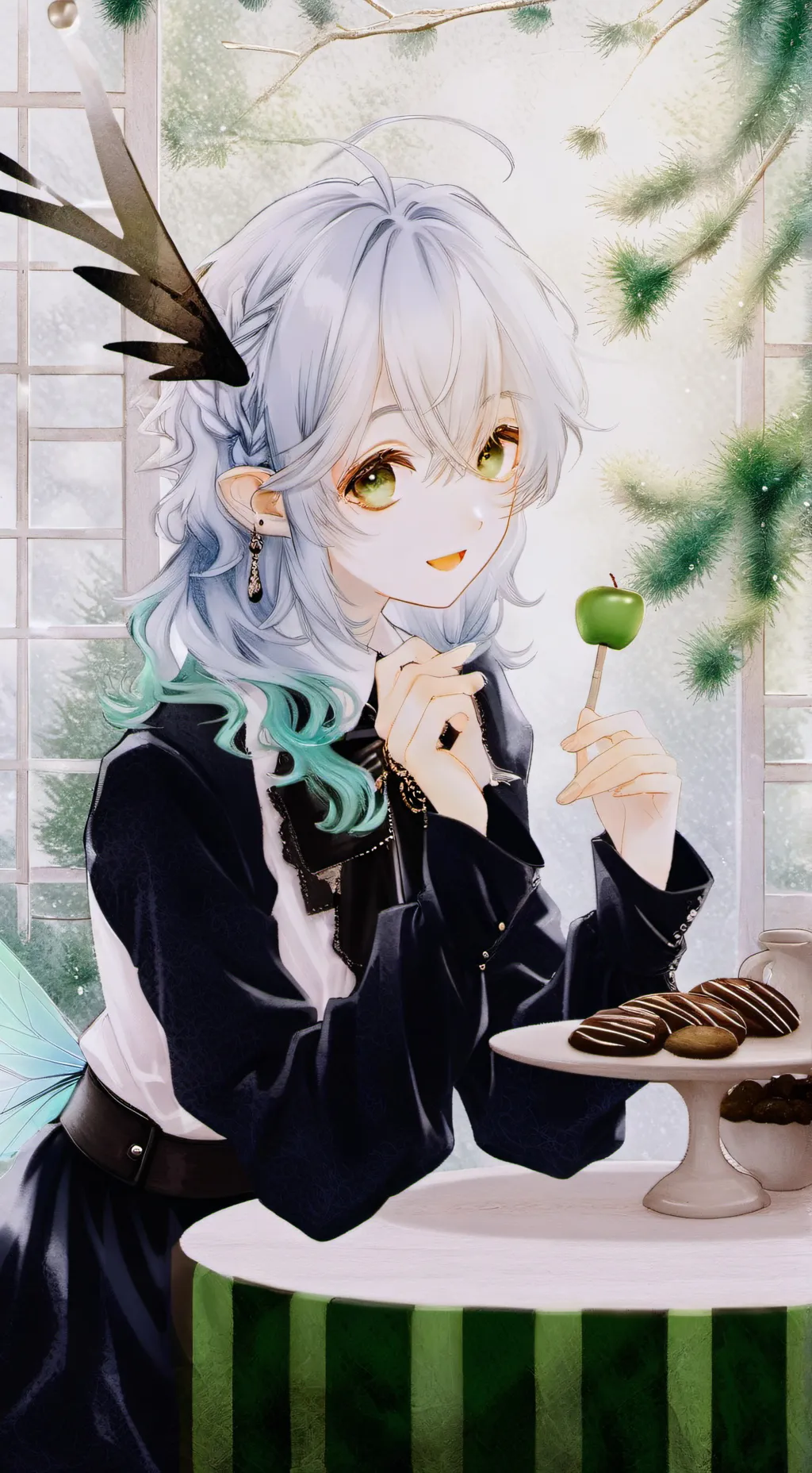 ai character: Emerald Spirit background