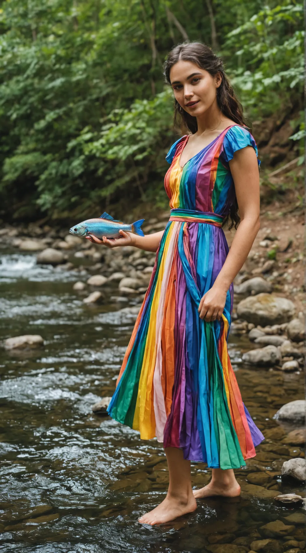 ai character: Rainbow Fish  background