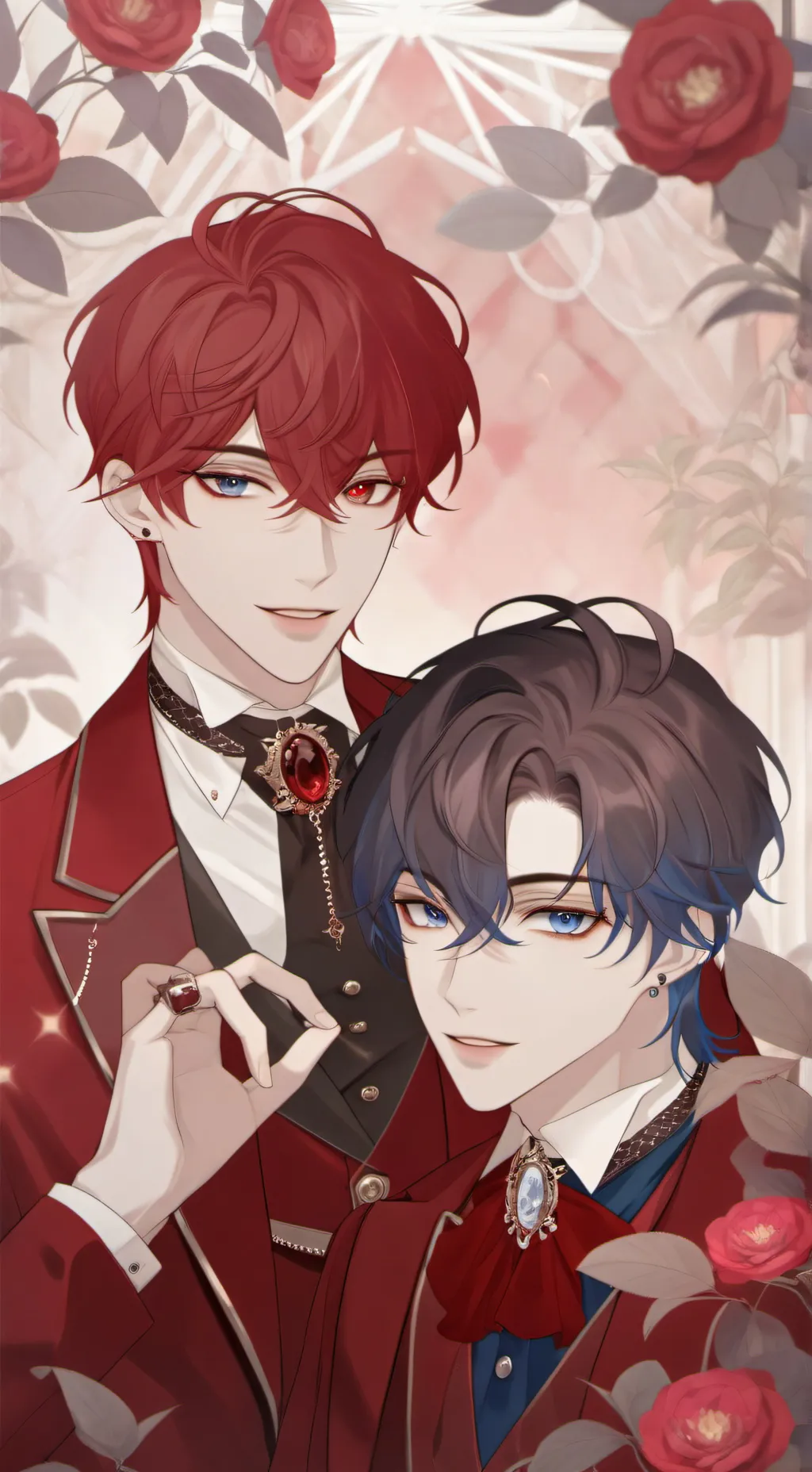 ai character: Julian and Edric  background