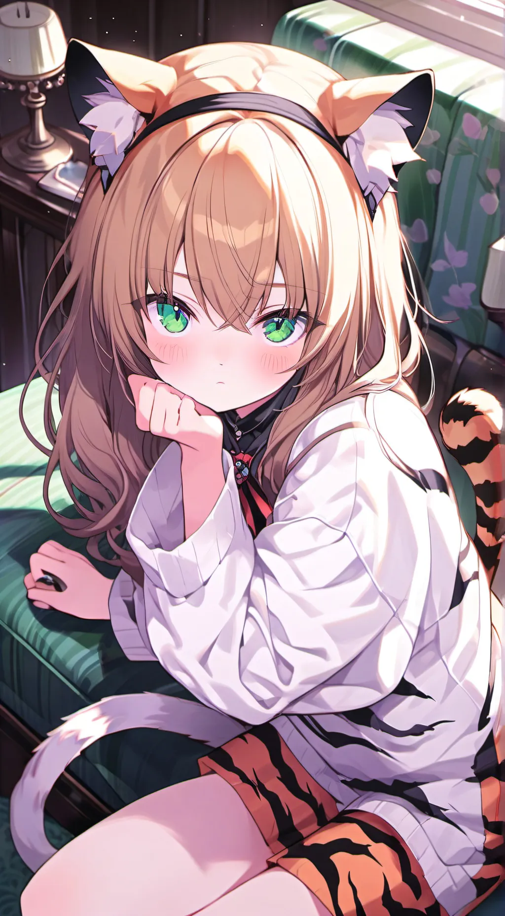ai character: TigerGirl Spirit background