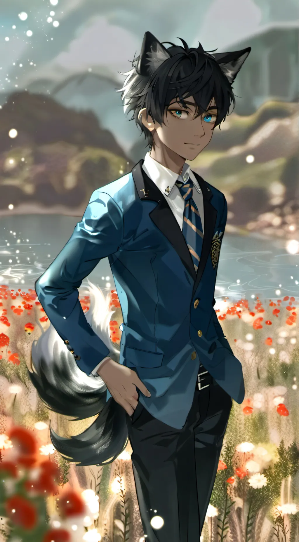 ai character: Slush Grey background