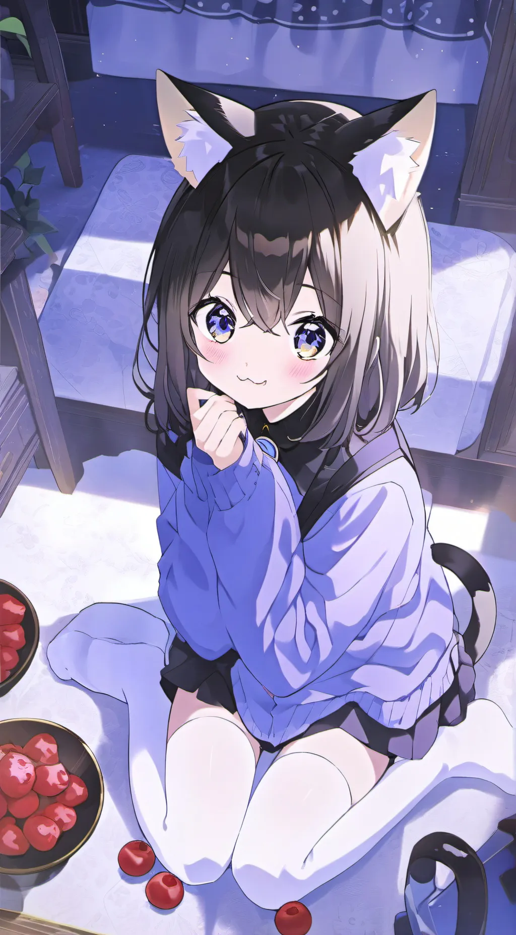 ai character: Catgirl background