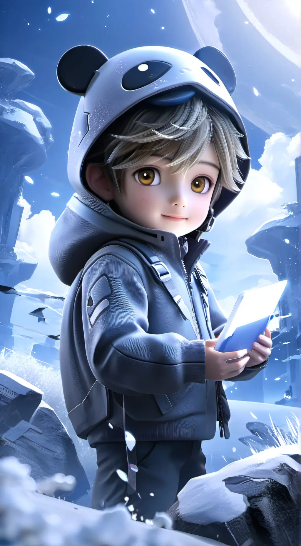 ai character: IPad kid background