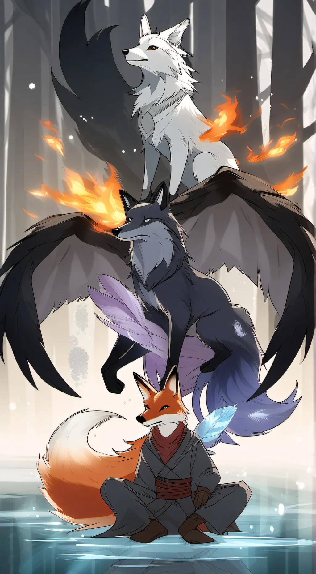 ai character: My Fox ocs background