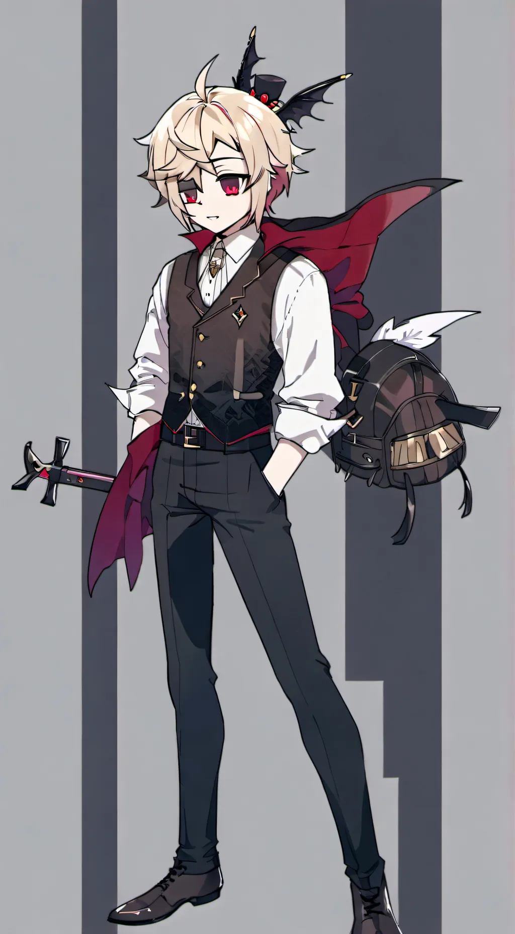 ai character: Vampire Katsuki background