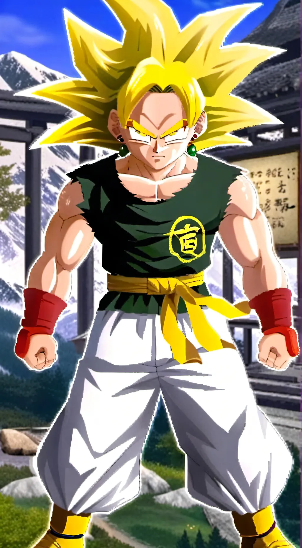 ai character: rage of red background